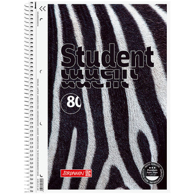 Коледж-блок BRUNNEN Premium, А4, клітинка, 80 аркушів, Zebra, 10 675 28 05