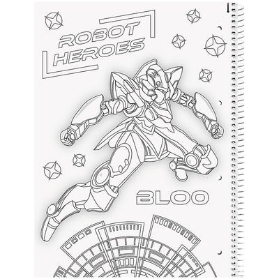 Коледж-блок BRUNNEN Premium, А4, лінія, 80 аркушів, Robot Heroes, 10-679 27 421