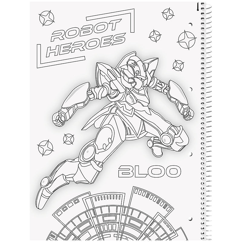 Коледж-блок BRUNNEN Premium, А4, лінія, 80 аркушів, Robot Heroes, 10-679 27 421